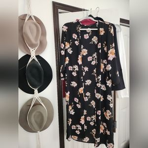 Floral silky Cartigan